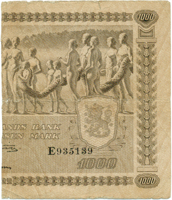 1000 Markkaa 1922 Litt.C E935139